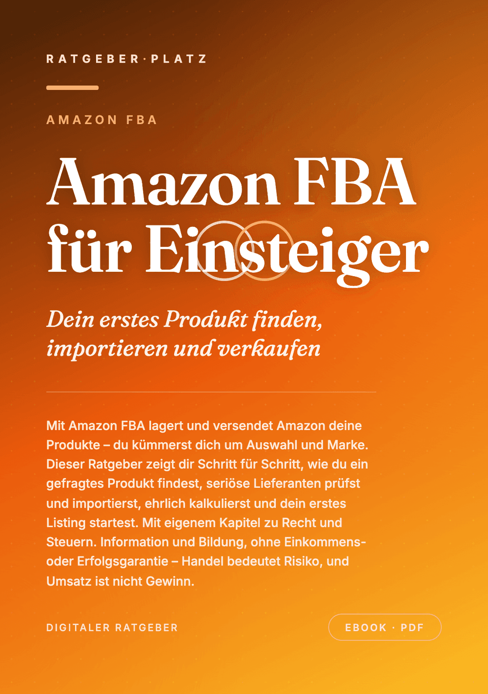 Cover: Amazon FBA für Einsteiger