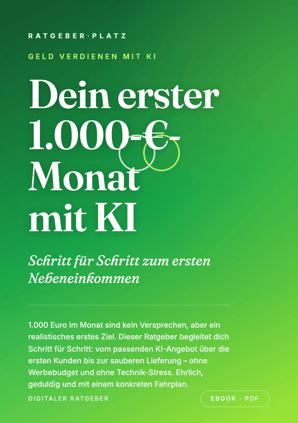 Cover: Dein erster 1.000-Euro-Monat mit KI