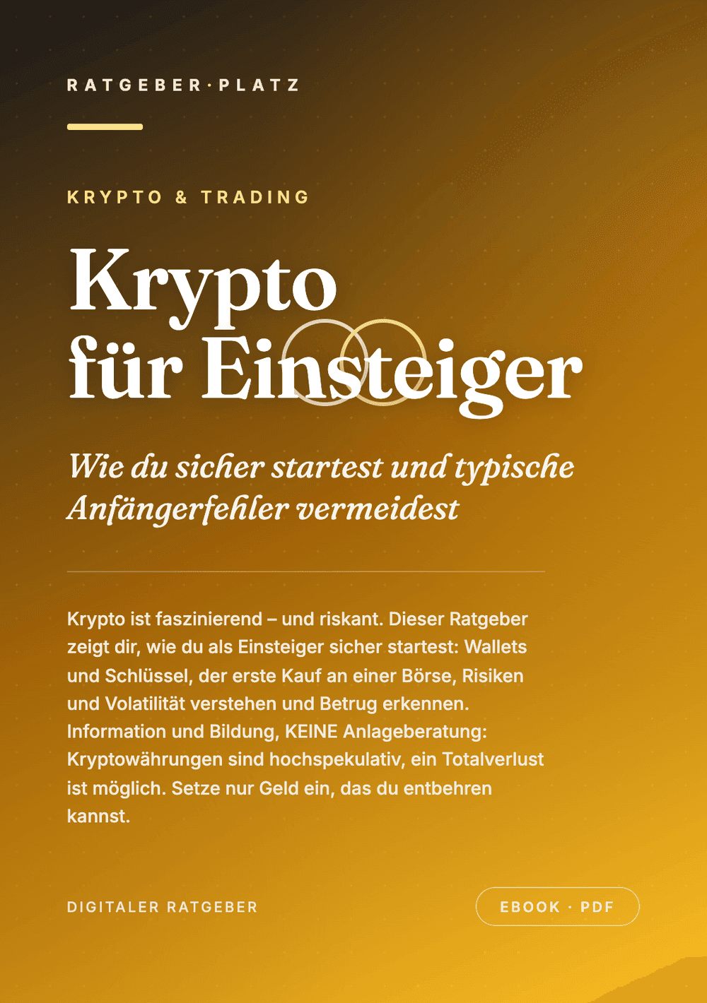 Cover: Krypto für Einsteiger