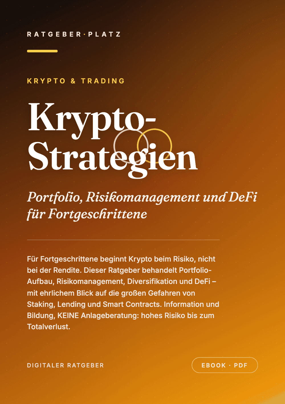 Cover: Krypto-Strategien für Fortgeschrittene