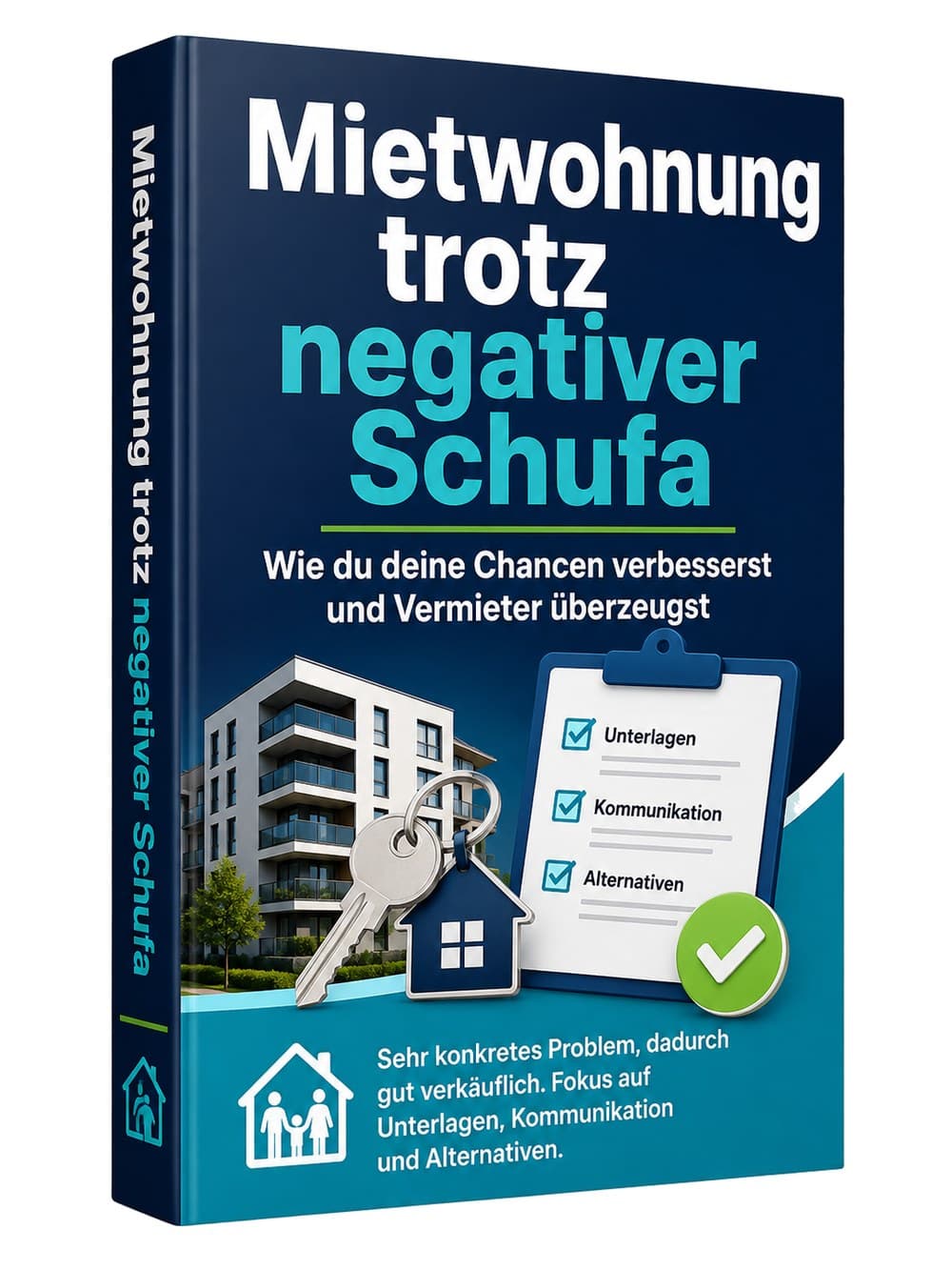 Cover – Mietwohnung trotz negativer Schufa: PDF-Ratgeber von RatgeberPlatz.de