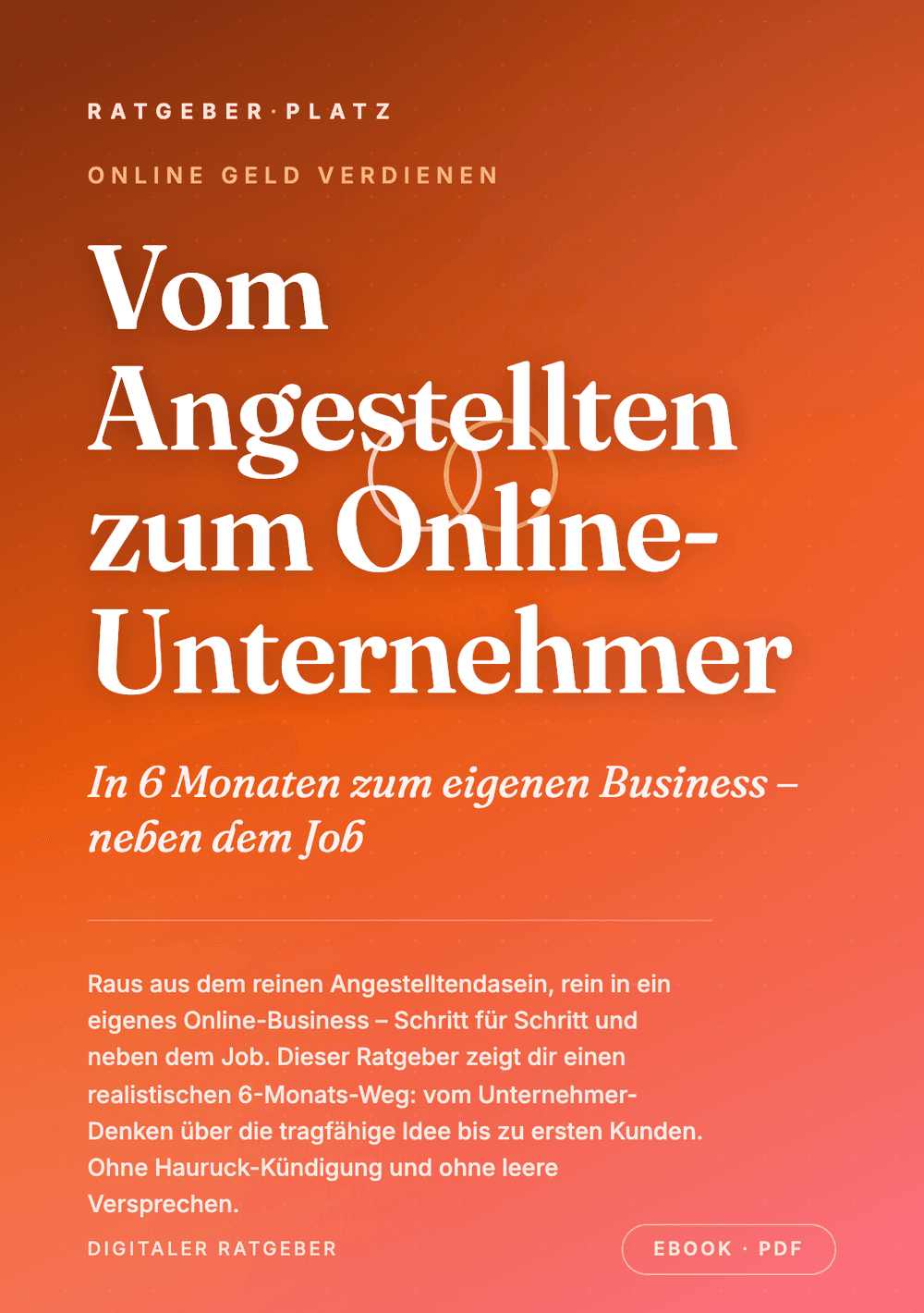 Cover: Vom Angestellten zum Online-Unternehmer