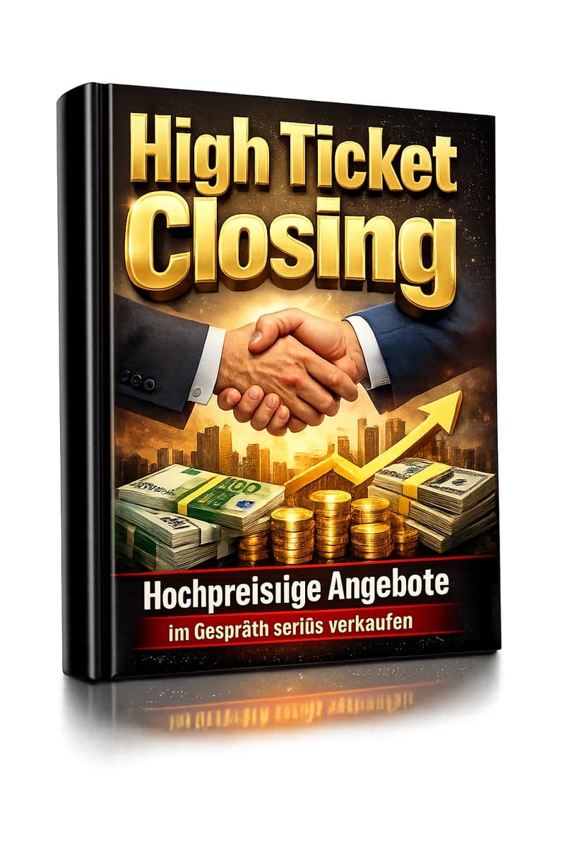 Cover – High Ticket Closing: PDF-Ratgeber von RatgeberPlatz.de
