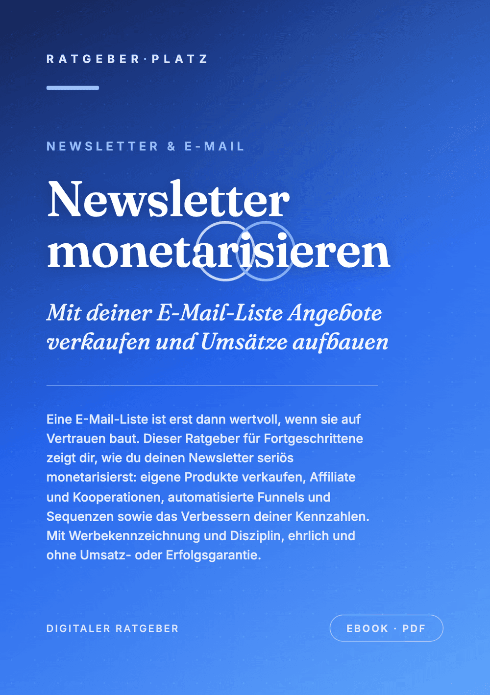 Cover: Newsletter monetarisieren