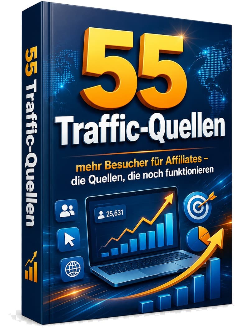 Cover – 55 Traffic-Quellen 2026: PDF-Ratgeber von RatgeberPlatz.de